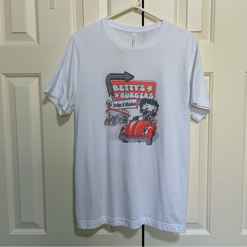 Bella Canvas Graphic Tee Betty Boop Large Retro Vintage Y2K